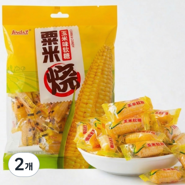 옥수수 젤리 소프트 캔디 개별포장, 300g, 2개