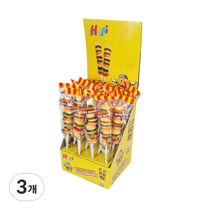 햄버거모양 스틱구미, 3개, 580g