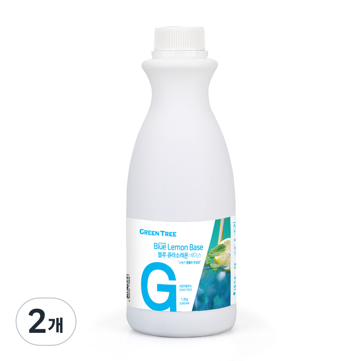 그린트리 블루큐라소 레몬 에이드 베이스, 1.2kg, 2개