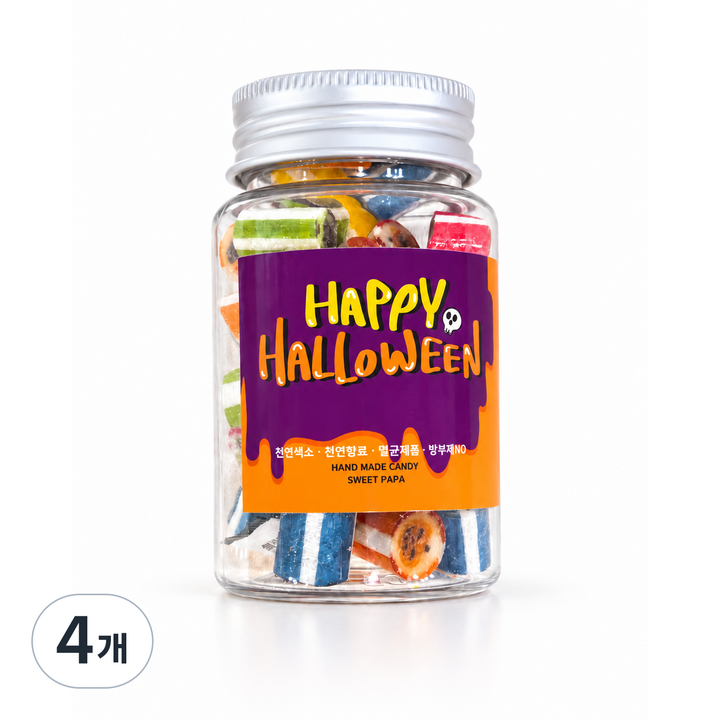 스윗파파 할로윈 수제사탕 수제캔디 단체간식 선물, 60g, 4개