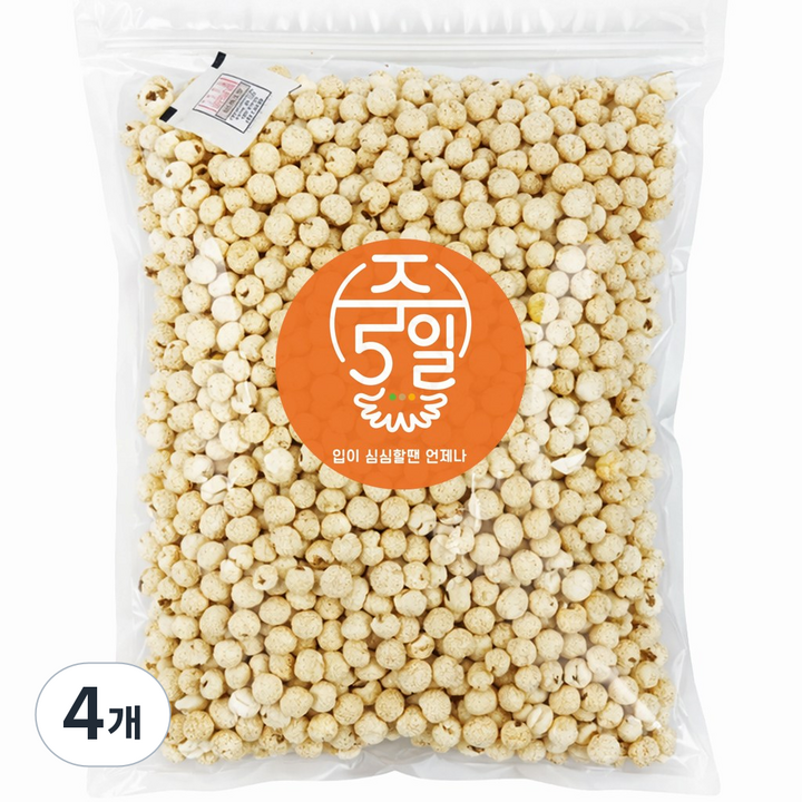 [주5일] 강냉이계의 공주 A급 팝콘강냉이 둥글둥글 강냉이 지퍼백 포장, 4개, 250g