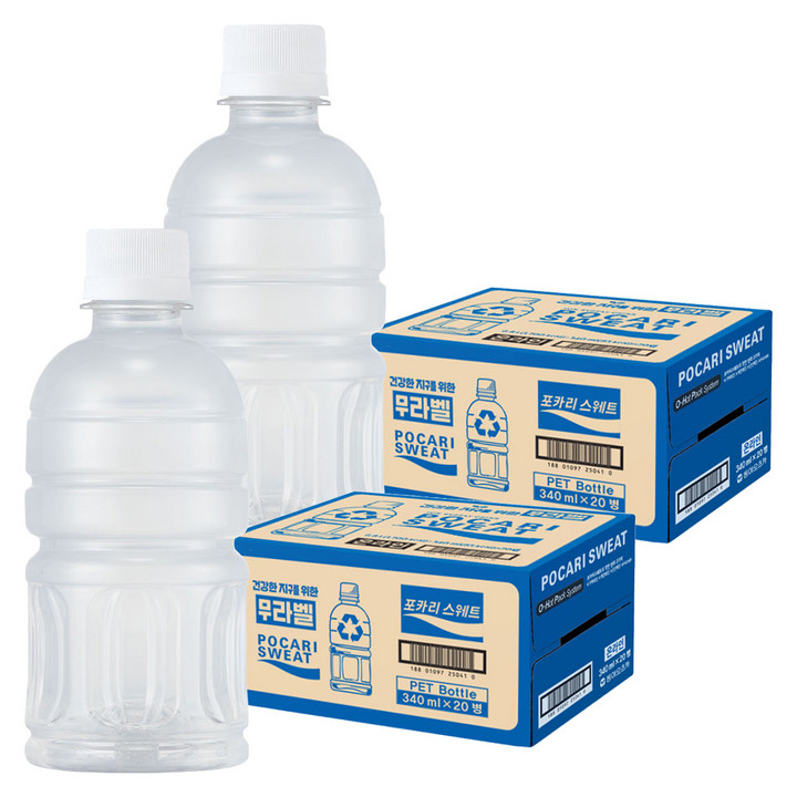 포카리스웨트 무라벨, 340ml, 40개