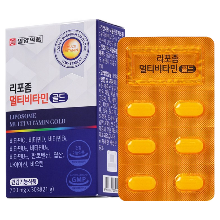 일양약품 리포좀 멀티비타민 골드-리포좀 제형기술 종합비타민 30정, 3개