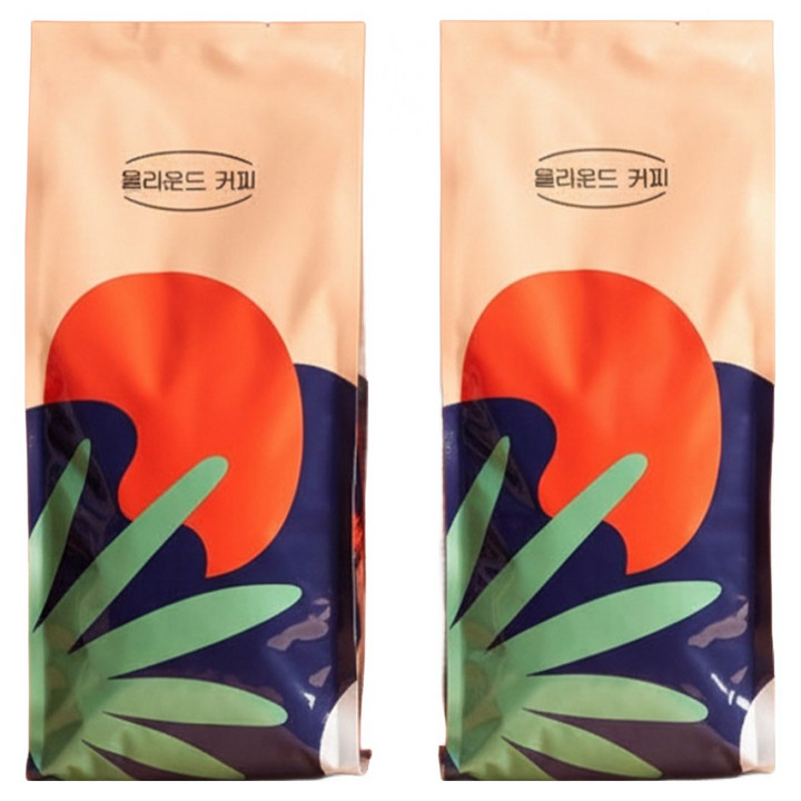 올라운드 원두커피 에디오피아 예가체프 G2 싱글오리진 홀빈 카페원두 1kg + 1kg, 1kg, 2개