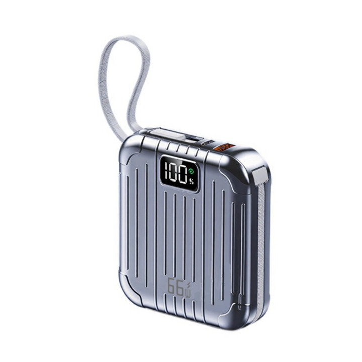 보조배터리 66W 초고속충전 30000mAh 대용량 미니 휴대용 내장 케이블