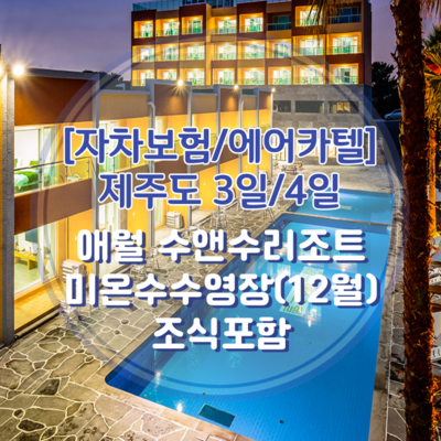 [제주] |김포출발/제주여행| 왕복항공권+수앤수리조트+렌트카(일반자차포함) 3일/4일