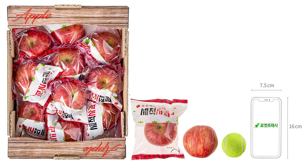 Jok Domestic Sweetness Seonbyeol Andong Washed Apple , 2 kg( So ), 1 Pack (가족 국내산 당도선별 안동 세척사과, 2kg(소과), 1개)