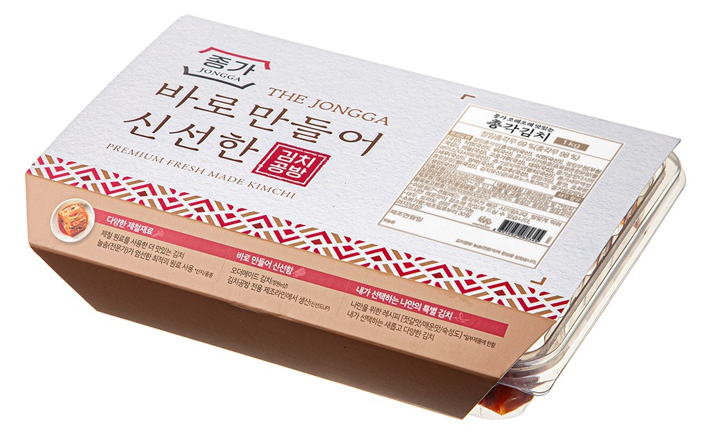 Jongga Oraeorae Tasty Chonggak Kimchi , 1 kg, 1 Pack (종가 오래오래 맛있는 총각김치, 1kg, 1개)