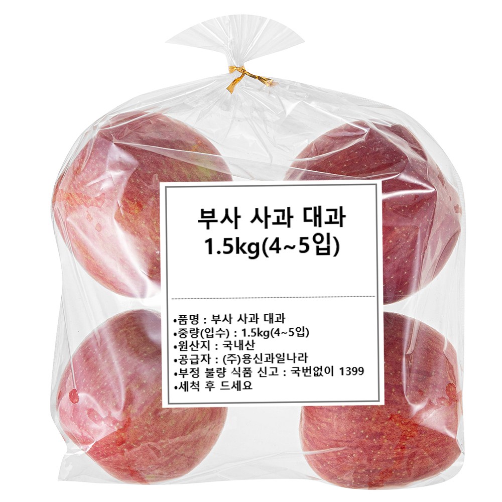 Busa Apple , 1.5 kg( Dae , 4~5 Pack ), 1 Pack (부사 사과, 1.5kg(대과, 4~5입), 1개)