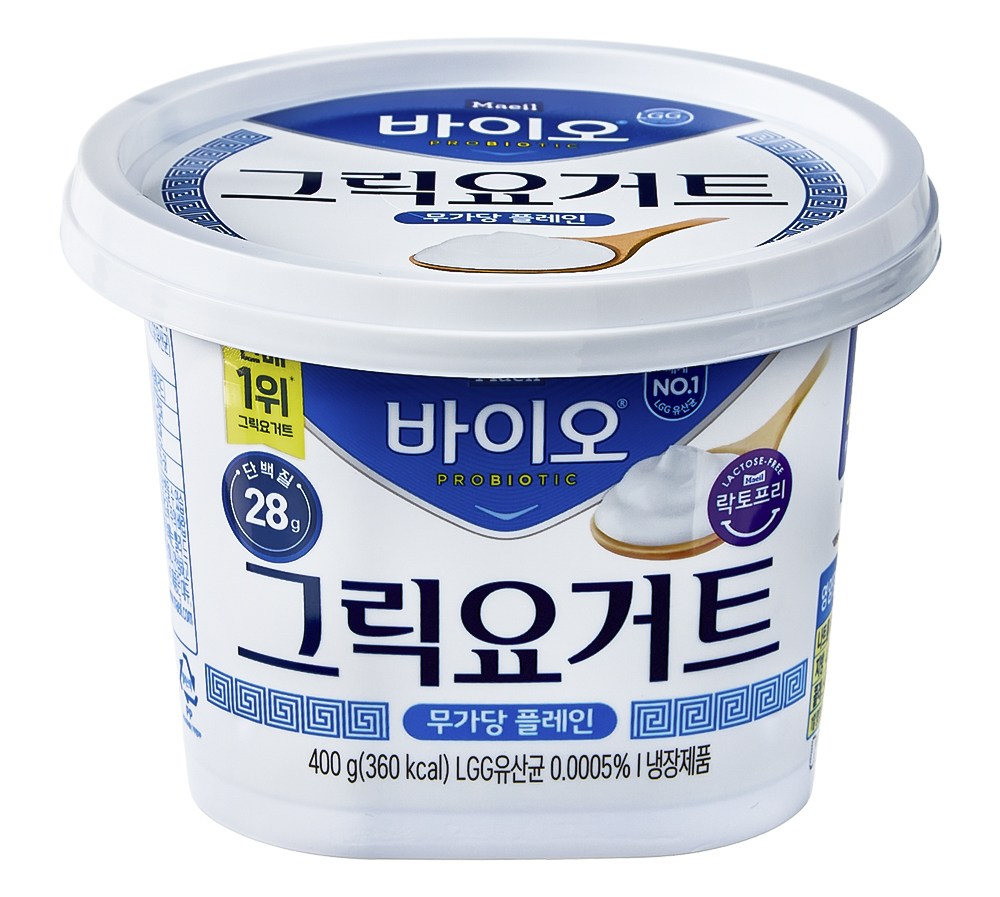 Every Day Bao Geurik Yogurt Sugar-free Plain , 400 g, 1 Pack (매일바이오 그릭요거트 무가당 플레인, 400g, 1개)