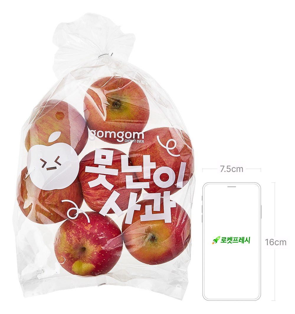 GuamPick Sweetness Seonbyeol Geochang Imperfect Tasty Apple , 1 Pack , 1.5 kg( So , 7~10 Pack ) (곰곰 당도선별 거창 못생겨도 맛있는 사과, 1개, 1.5kg(소과, 7~10입))