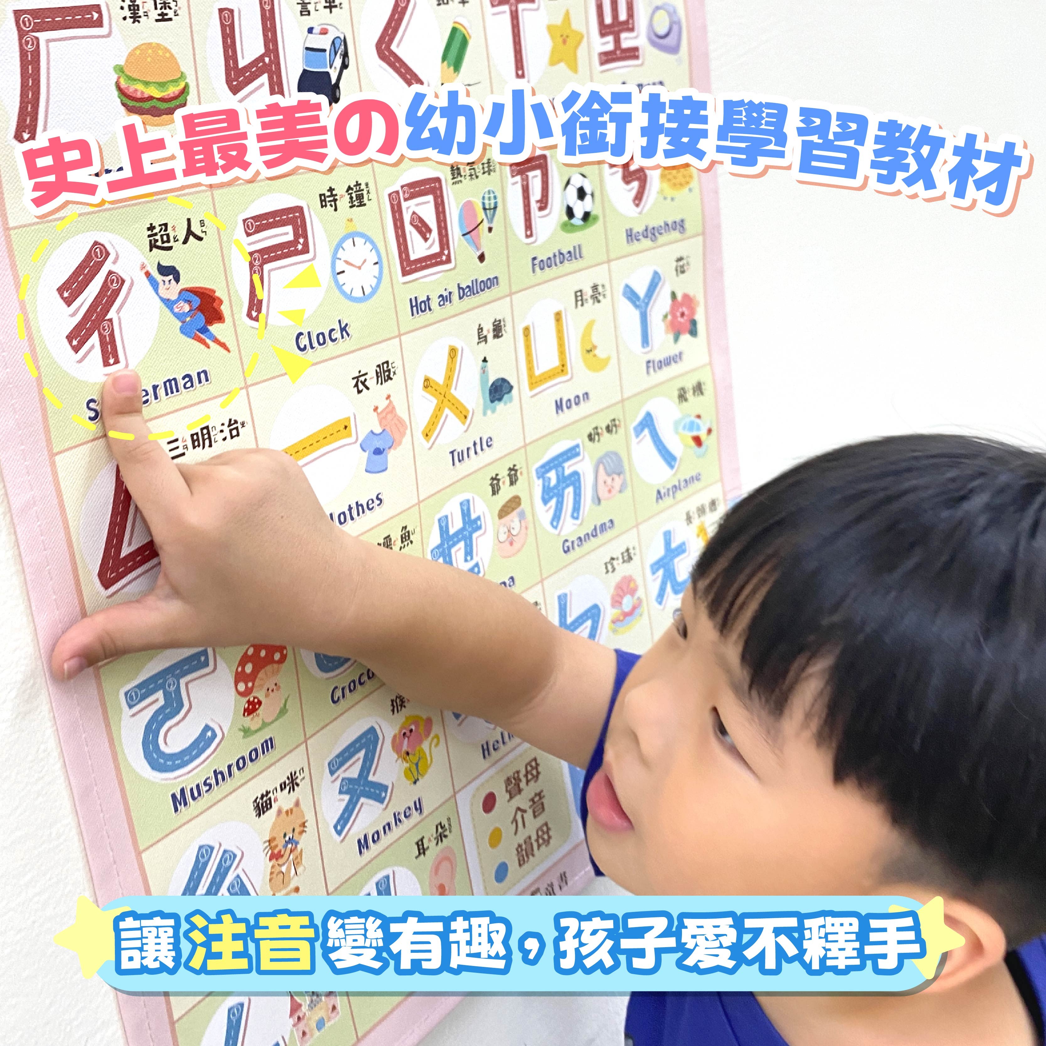 學習掛布ㄅㄆㄇ注音符號掛圖牆面裝飾, 43 x 65cm - 牆壁/天花板裝飾| 酷澎