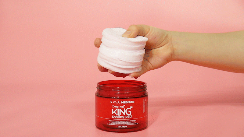 Polmediseun Deep Red Tea Tree Gakjil Care Large Size King Peeling Paedeu 170 ml, 70 Sheets Pack , 2 Pack (폴메디슨 딥레드 티트리 각질케어 대용량 왕필링패드 170ml, 70매입, 2개)