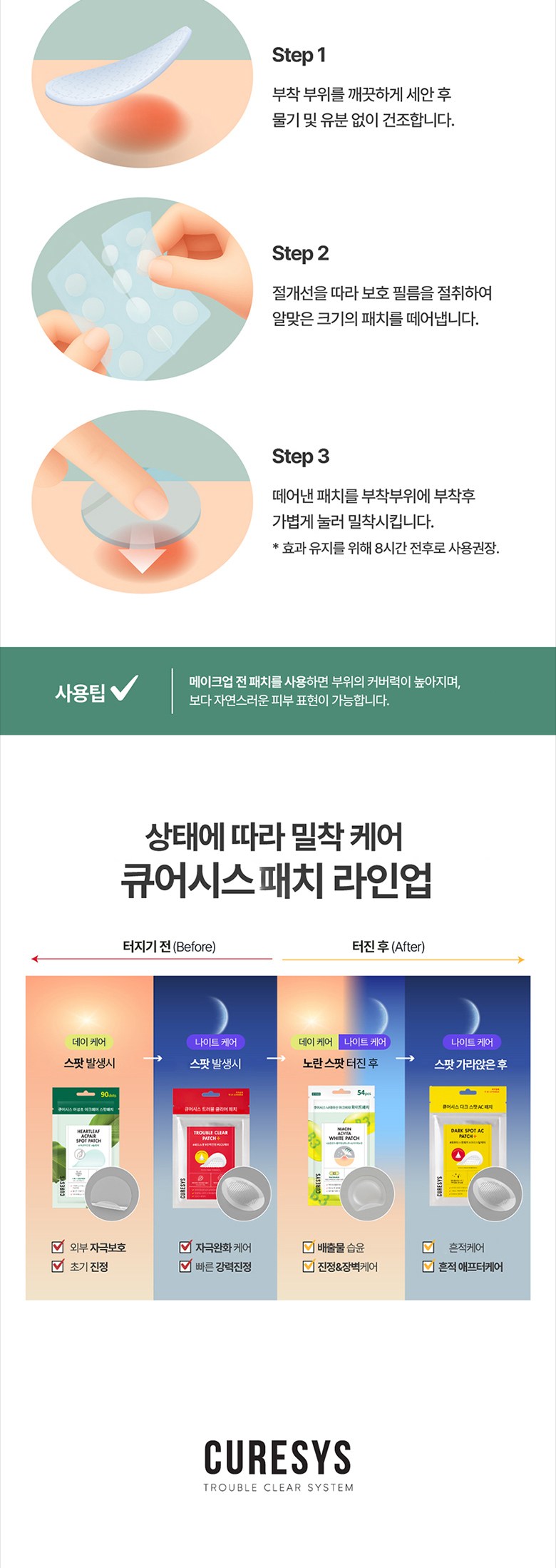 Kyueosiseu Eoseongcho Akeu Pear Spot Paechi , 90 Pack , 1 Pack (큐어시스 어성초 아크페어 스팟패치, 90개입, 1개)