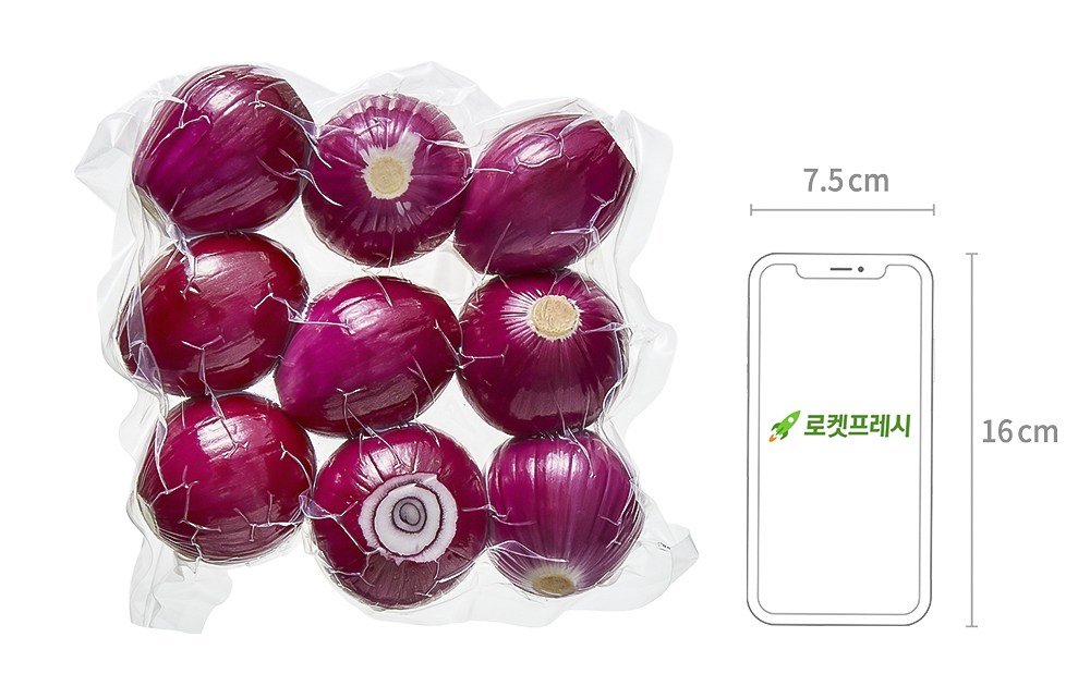 Domestic Jasaek Kkan Onion , 1 kg, 1 Pack (국내산 자색 깐양파, 1kg, 1개)