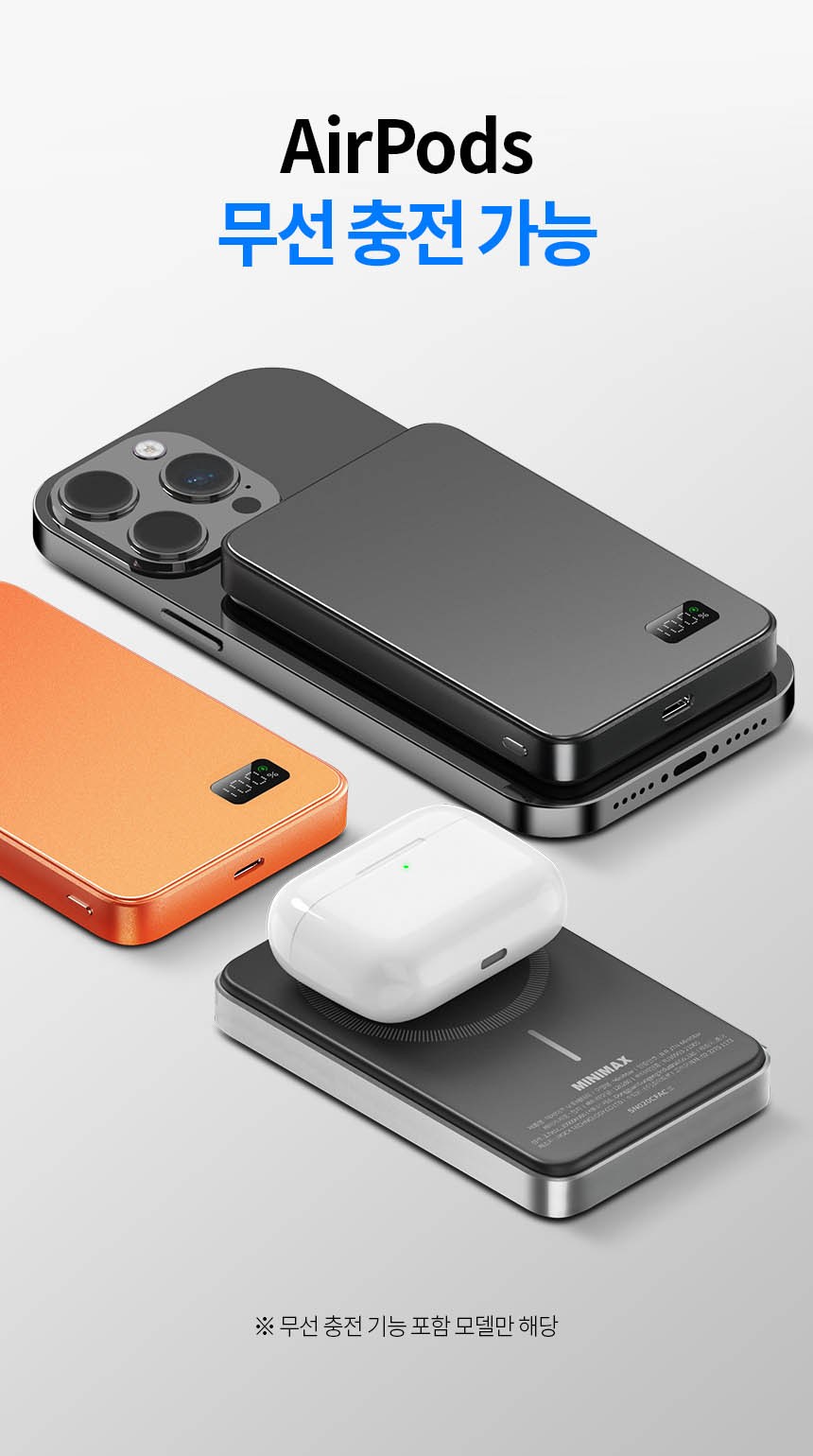 Joteuron MAC Set Peu Ultra Seulrim Bojo Pear Teori 10000 mAh USB-C , MiniMax, Black (조이트론 맥세이프 울트라 슬림 보조배터리 10000mAh C타입, MiniMax, 블랙)