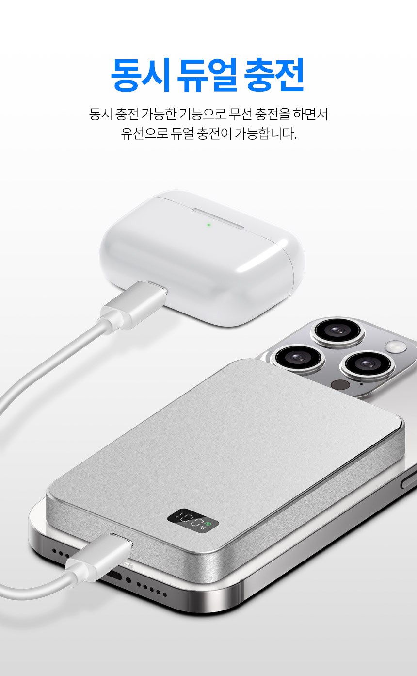 Joteuron MAC Set Peu Ultra Seulrim Bojo Pear Teori 10000 mAh USB-C , MiniMax, Black (조이트론 맥세이프 울트라 슬림 보조배터리 10000mAh C타입, MiniMax, 블랙)