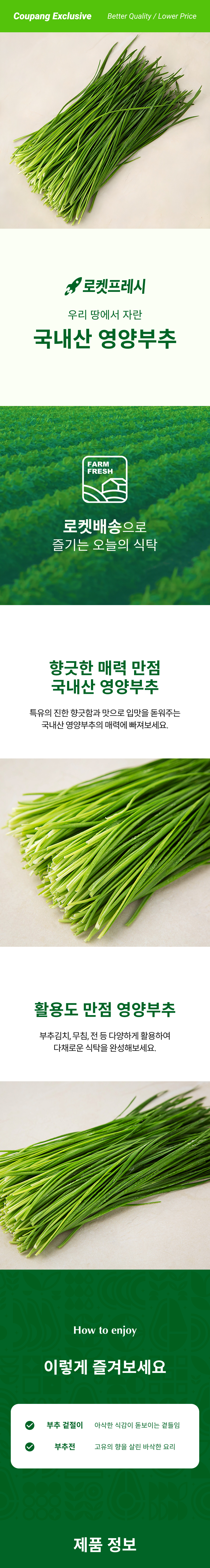 Nutrition Korean Chive , 100 g, 1 Pack (영양부추, 100g, 1개)