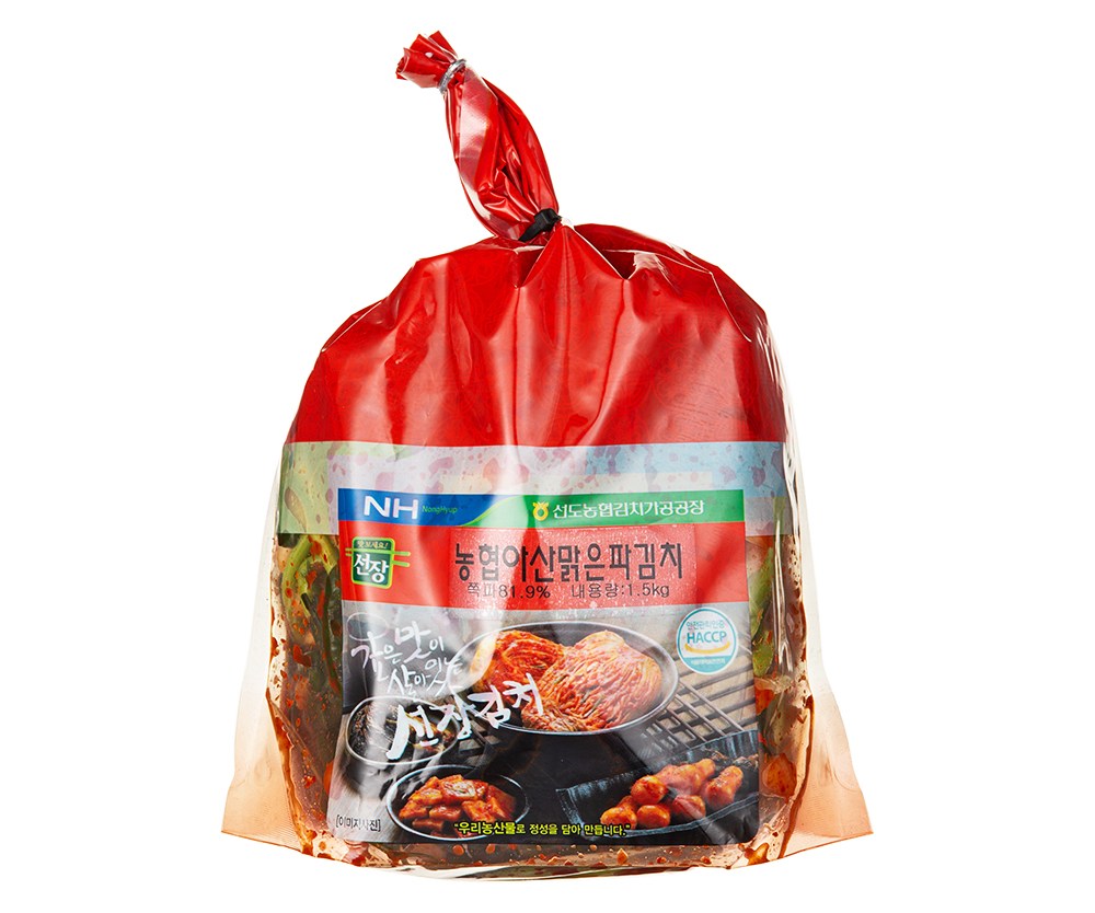 Nonghyup Seon Sheets Asanmalkeunpa Kimchi , 1.5 kg, 1 Pack (농협 선장 아산맑은파김치, 1.5kg, 1개)