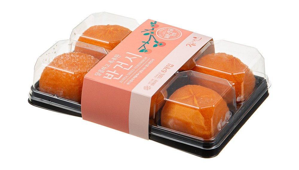 Persimmon Miin Cheongdo GAP Injeung Bangeonsi Teukdae 6 ( Frozen ), 500 g, 1 Pack (감미인 청도 GAP 인증 반건시 특대 6과 (냉동), 500g, 1개)