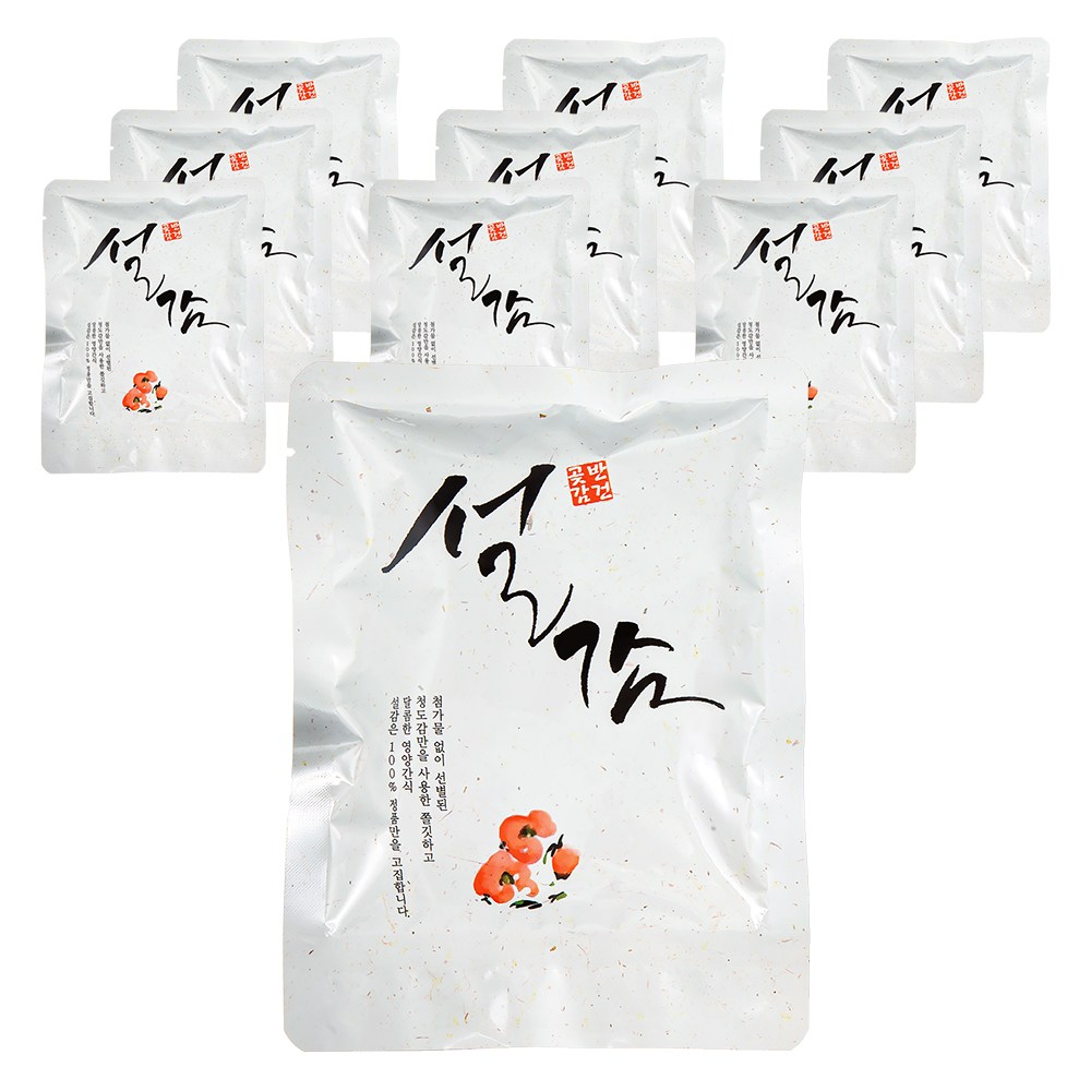 Seol Persimmon Persimmon Malraeng Teukpum 10 Pack , 600 g, 1 Box (설감 감말랭이 특품 10개입, 600g, 1박스)