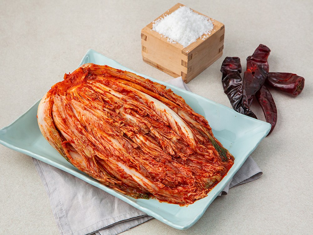 Mosan Sheets Guncha Domestic Pear Chu Mandeun Vegan Whole Napa Kimchi , 1 kg, 1 Pack (모산장군차 국내산 배추로 만든 비건 포기김치, 1kg, 1개)