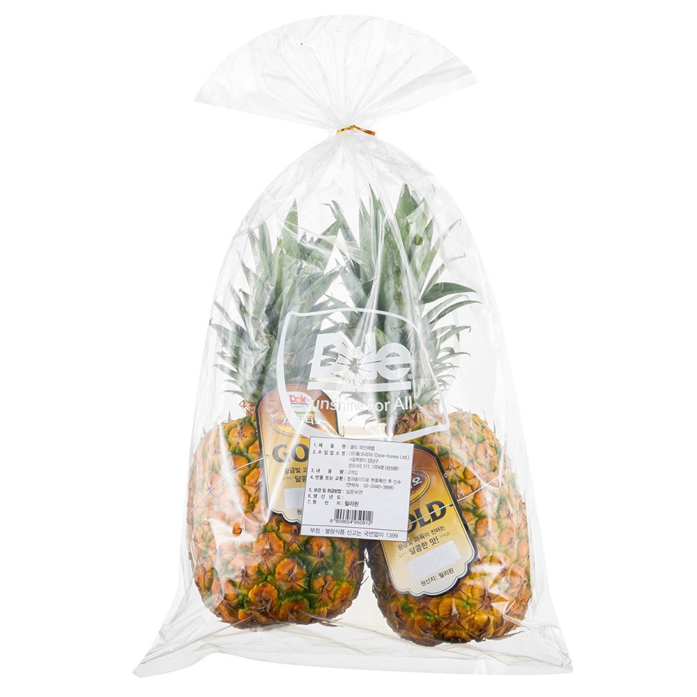 Dol Seuwitio Gold Pineapple 2 Pack Pack , 3 kg, 1 Pack (돌 스위티오 골드 파인애플 2개입, 3kg, 1개)