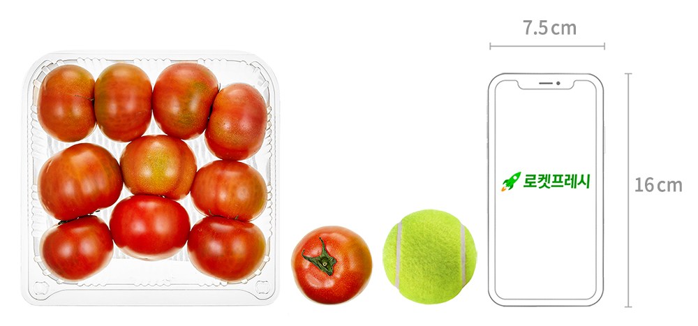 Daljjak Tomato , 650 g, 1 Pack (달짝이 토마토, 650g, 1개)
