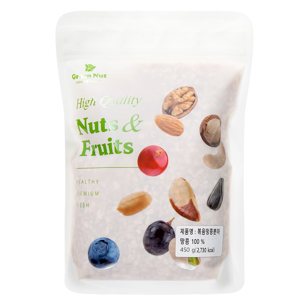 Green Neoteu Bokeumttangkongbuntae , 450 g, 1 Pack (그린너트 볶음땅콩분태, 450g, 1개)