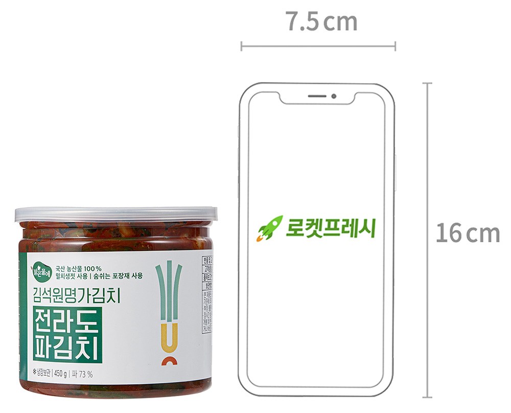 Clear Water Gimseokwon Myeongga Kimchi Jeonra Pa Kimchi , 450 g, 1 Pack (맑은물에 김석원 명가김치 전라도 파김치, 450g, 1개)