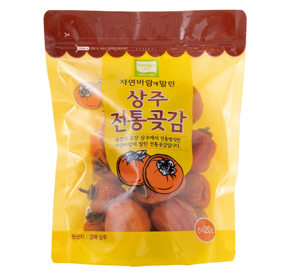 Sangju Jeon Whole Got Persimmon ( Frozen ), 550 g(20 Pack ), 1 Pack (상주 전통 곶감 (냉동), 550g(20입), 1개)