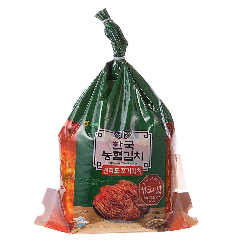 Guk Nonghyup Kimchi Jeonra Whole Napa Kimchi , 2.5 kg, 1 Pack (한국농협김치 전라도 포기김치, 2.5kg, 1개)