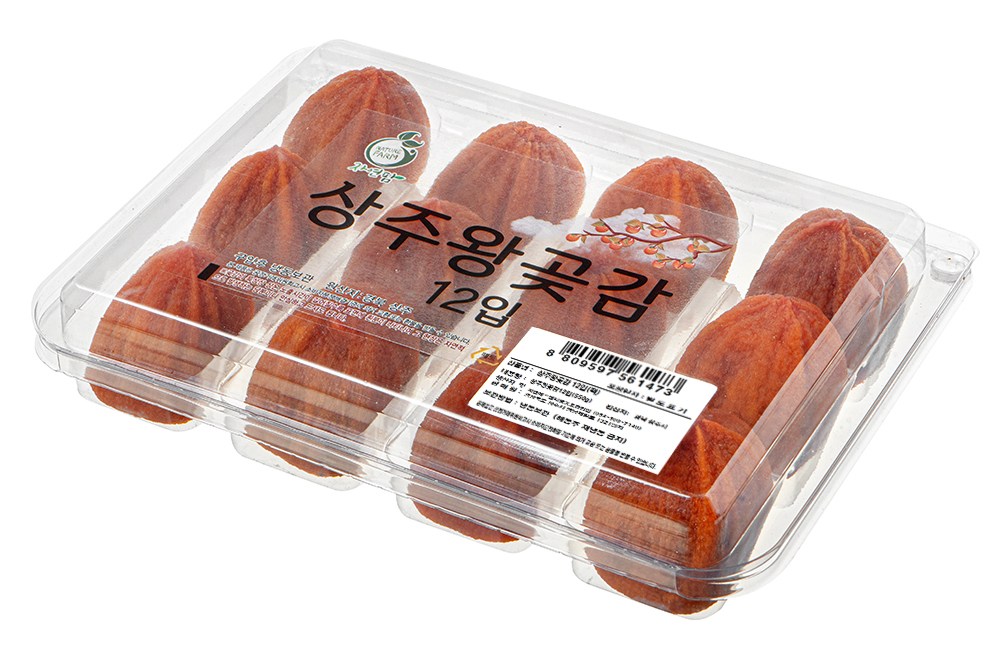 Sangju King Got Persimmon 12 Pack ( Frozen ), 550 g, 1 Pack (상주왕곶감 12입 (냉동), 550g, 1팩)