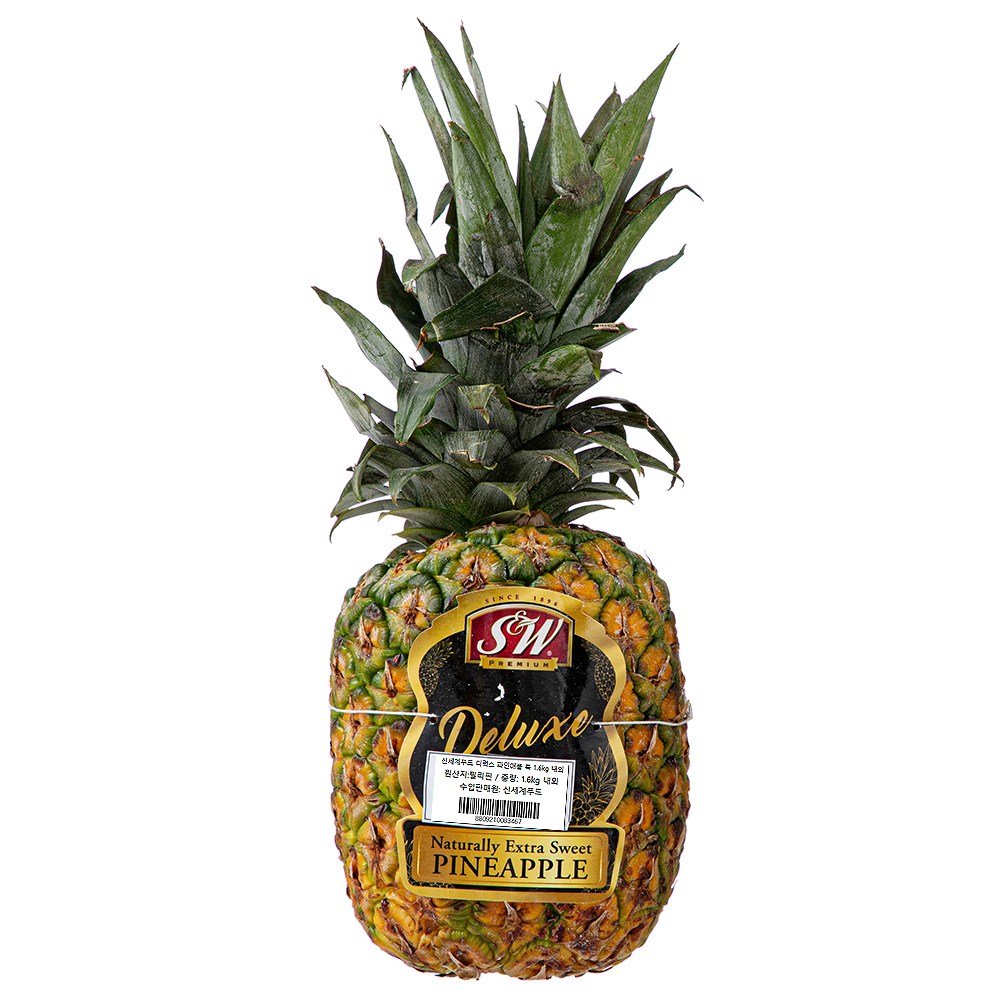 Sin Set Gyepudeu Direokseu Pineapple Teuk , 1.6 kg Naeoe , 1 Pack (신세계푸드 디럭스 파인애플 특, 1.6kg 내외, 1개)