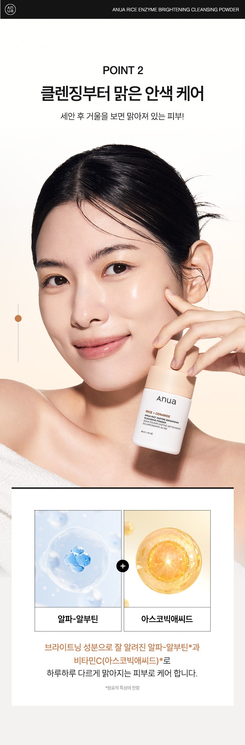 Anua Rice Beu Lightning Hyoso Cleansing Powder , 1 Pack , 40 g (아누아 라이스 브라이트닝 효소 클렌징 파우더, 1개, 40g)