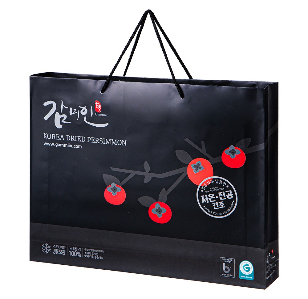 Persimmon Miin Sangju Bangeonsi 24 Pack + Syopingbaek ( Frozen ), 1 Pack , 1.2 kg (감미인 상주 반건시 24입 + 쇼핑백 (냉동), 1개, 1.2kg)