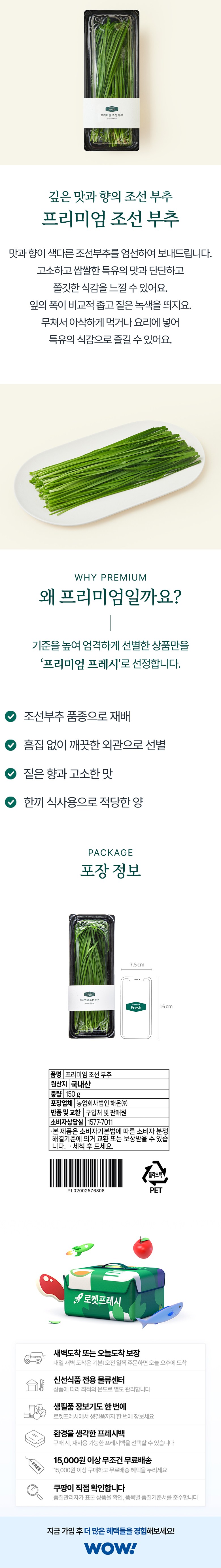 Joseon Korean Chive , 150 g, 1 Pack (프리미엄 조선 부추, 150g, 1개)