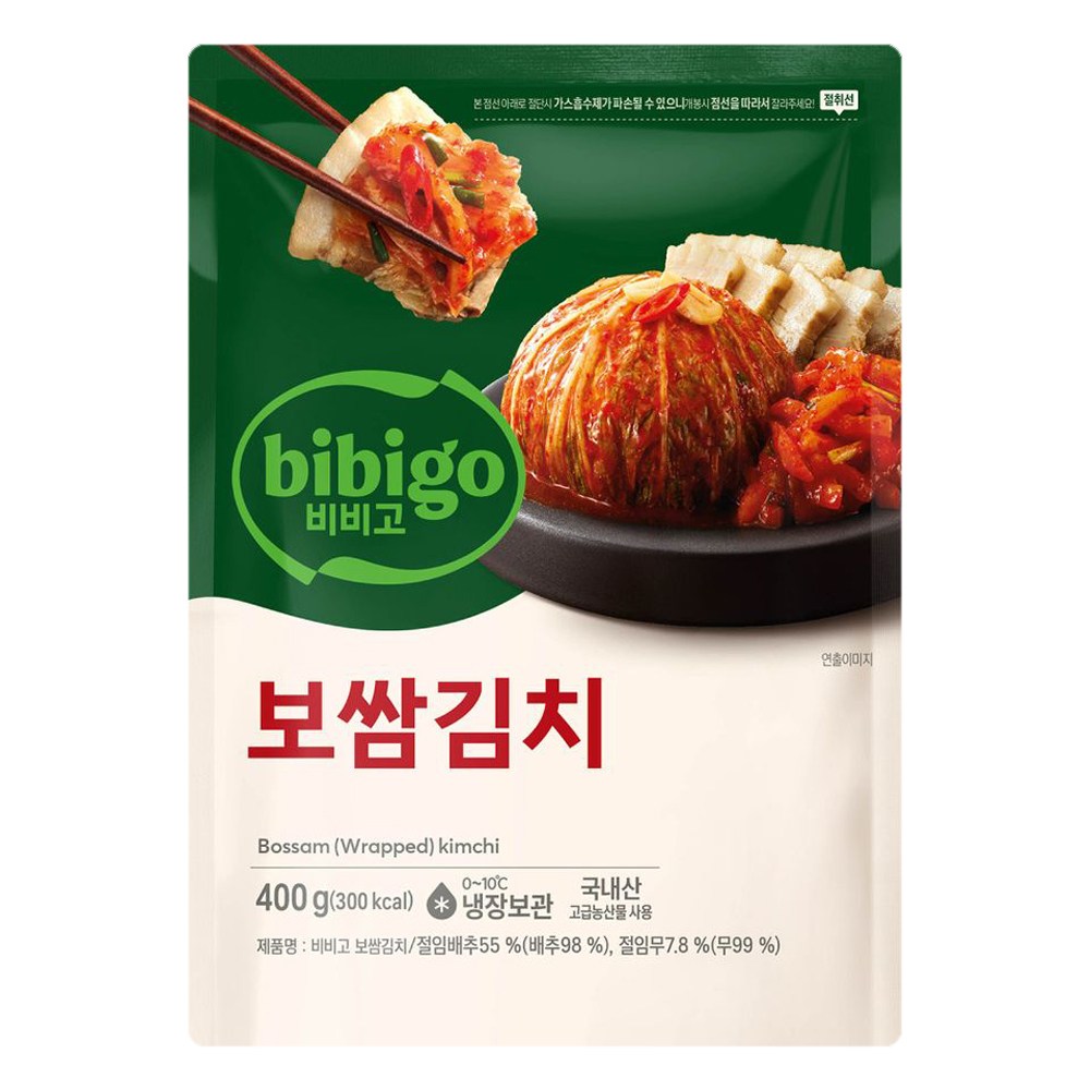 Bibigo Bossam Kimchi , 400 g, 1 Pack (비비고 보쌈김치, 400g, 1개)