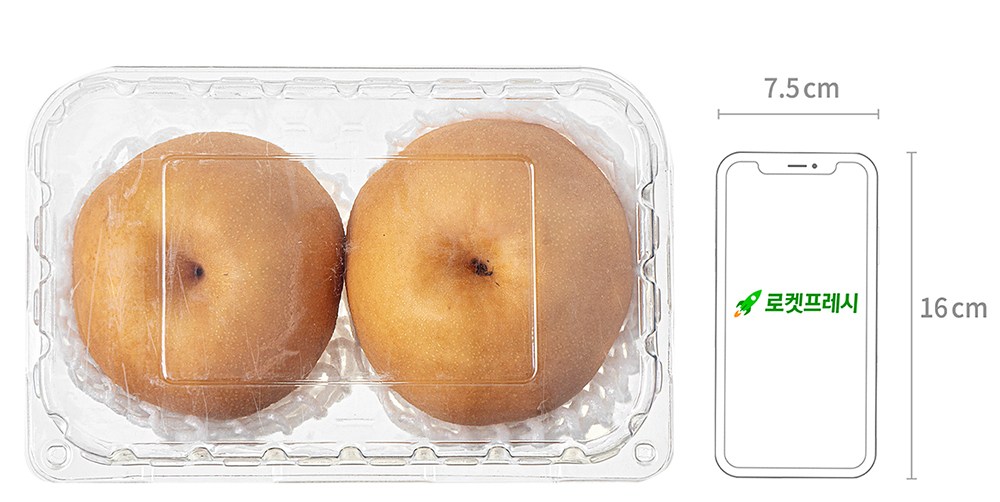 GuamPick Cheonan Sweetness Seonbyeol King Pear , 1.5 kg( King Pear , 2 Pack ), 1 Pack (곰곰 천안 당도선별 왕배, 1.5kg(왕배, 2입), 1팩)