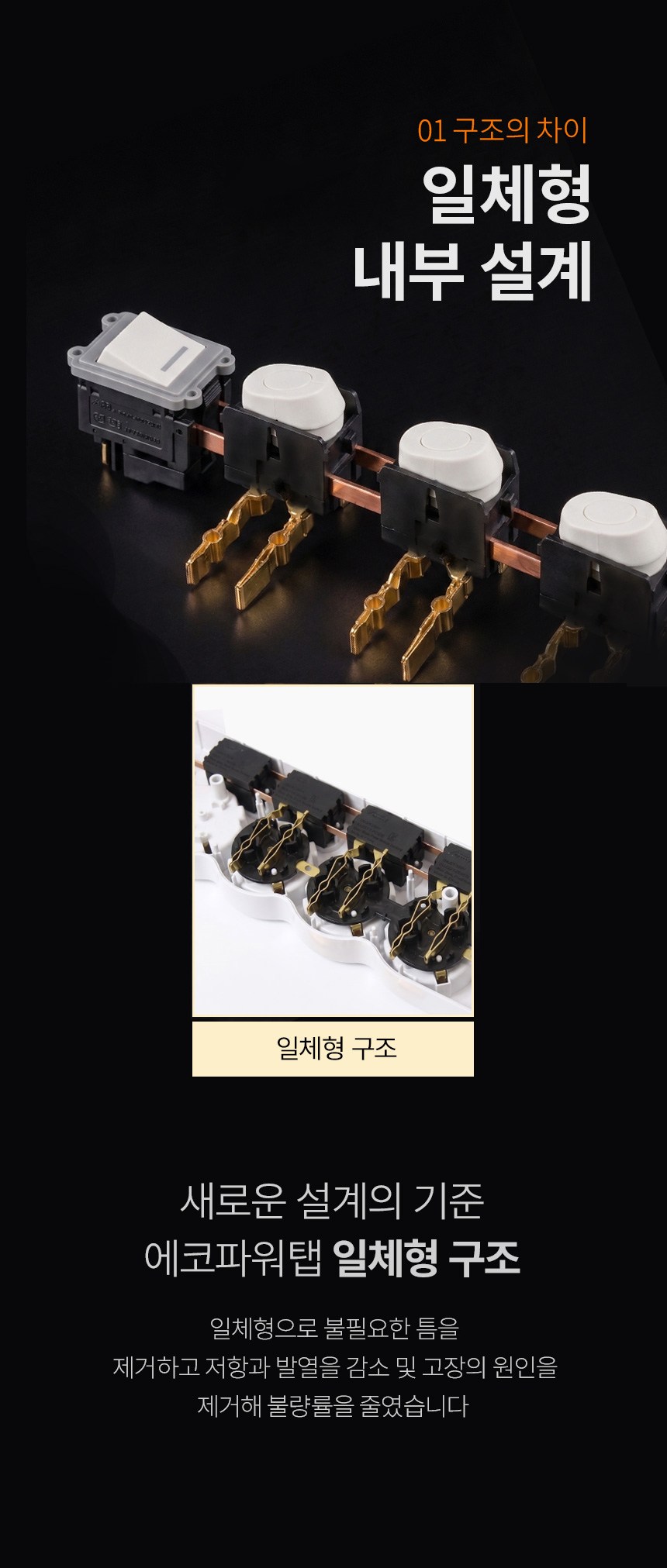에코파워탭 개별스위치 멀티탭 4구 원본 제품 설명