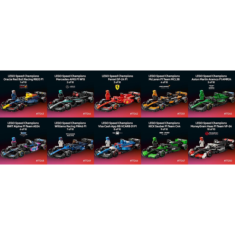 LEGO 66802 Speed系列F1 Race Car 收藏家套組一組10台Ultimate Formula
