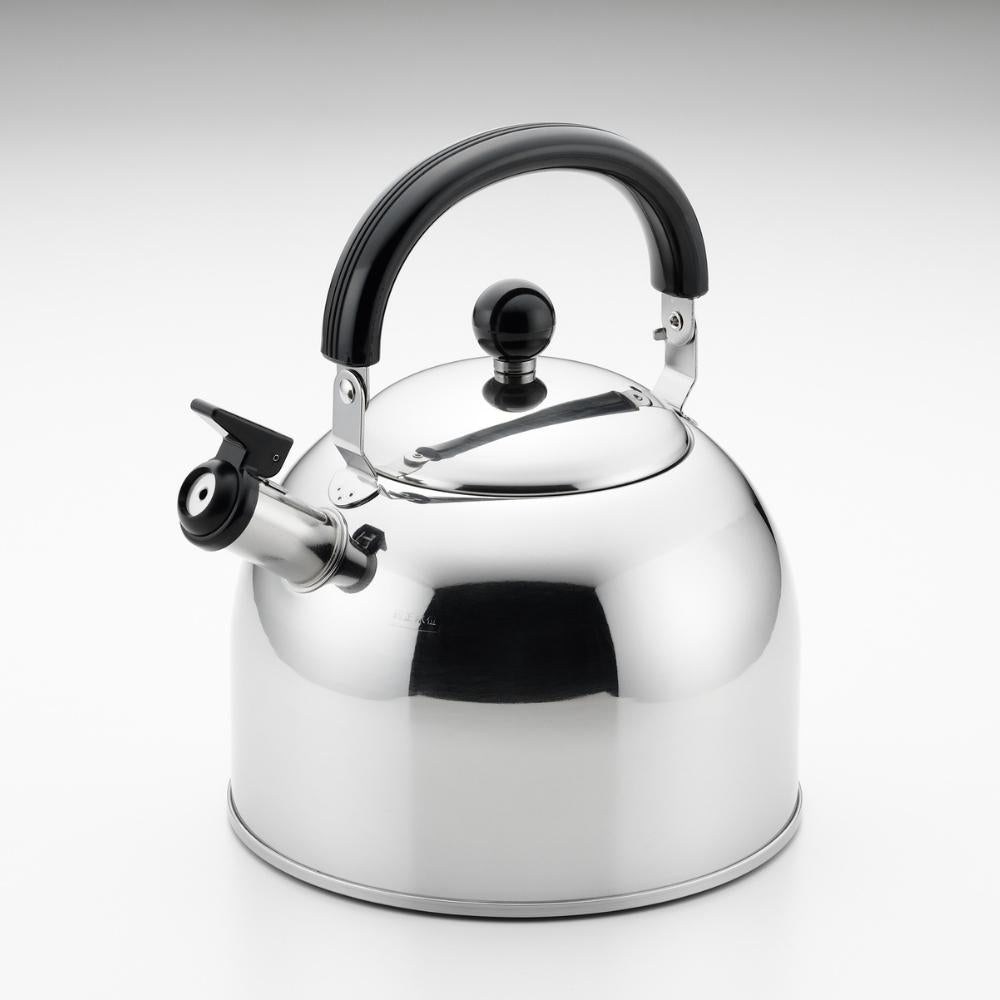 YOSHIKAWA 吉川18-8不銹鋼笛音壺, 黑色, 4L, 1個- 一般煮水壺| 酷澎