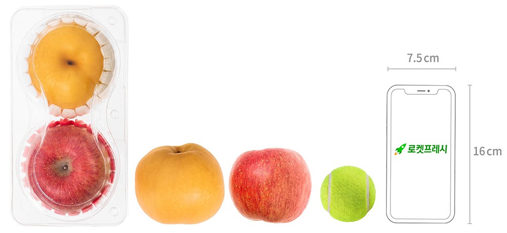 GuamPick Sweetness Seonbyeol Apple Pear Set 1 kg, 1 Set (곰곰 당도선별 사과와 배 세트 1kg, 1세트)