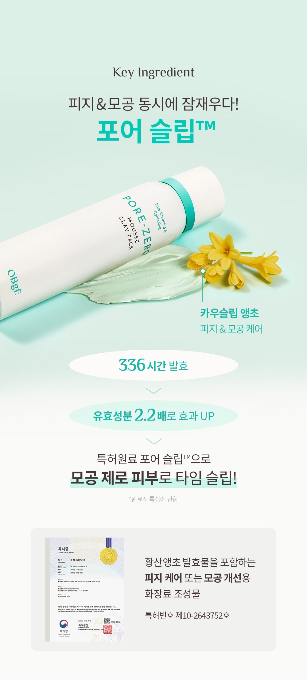 OBge Packets Eo Je Museu Keulre Pack , 1 Pack , 1 Pack (OBge 포어 제로 무스 클레이 팩, 1개입, 1개)