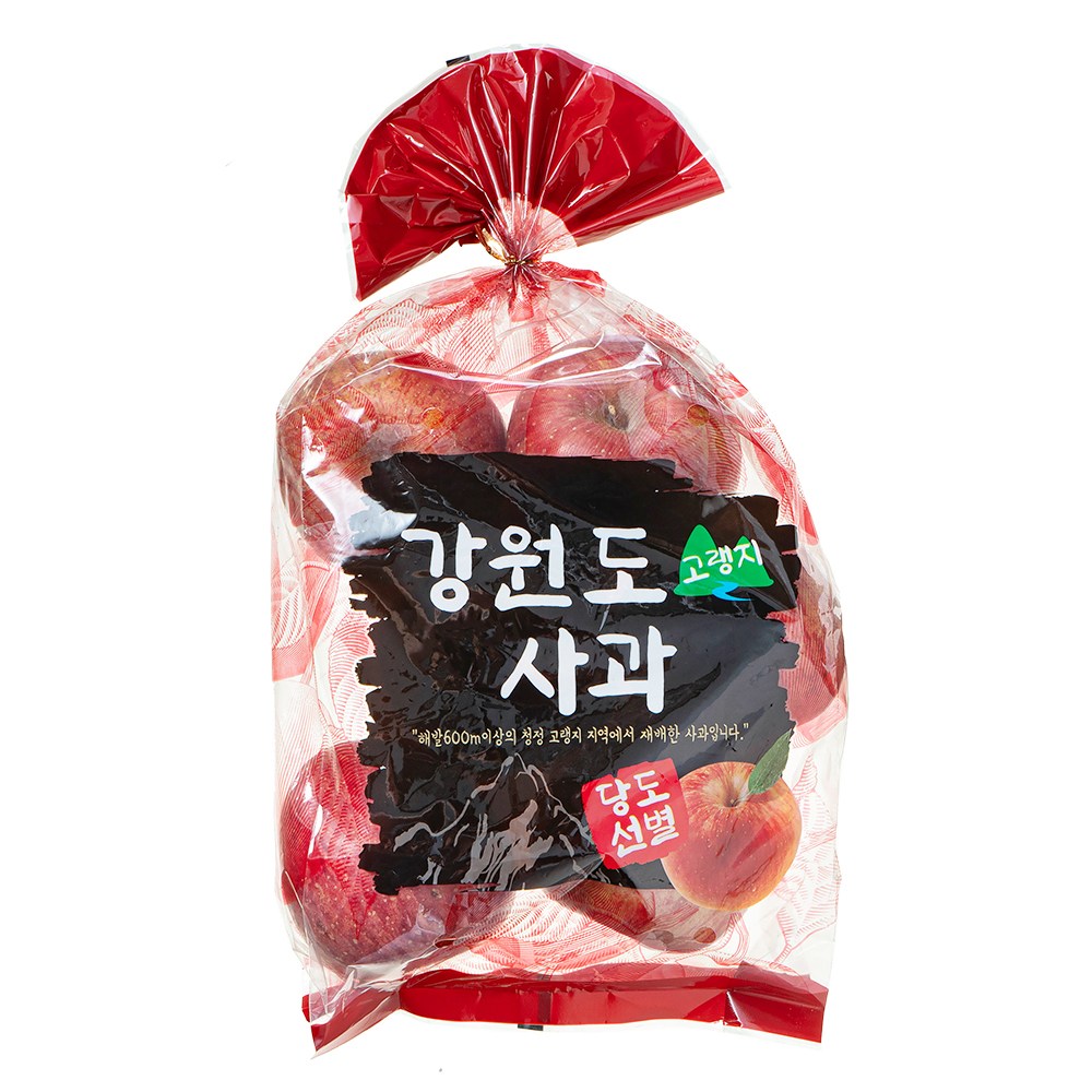 Dajoeun Gangwon Goraengji Sweetness Seonbyeol Apple , 1.5 kg( Jung , 6~7 Pack ), 1 Pack (다조은 강원도 고랭지 당도선별 사과, 1.5kg(중과, 6~7입), 1개)