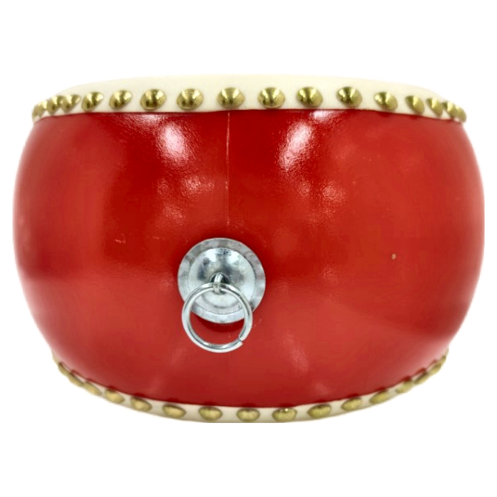 KingRosa 牛皮小鼓小堂鼓手工鼓釘耐敲耐磨, 6吋, 1個, 紅- 韓國