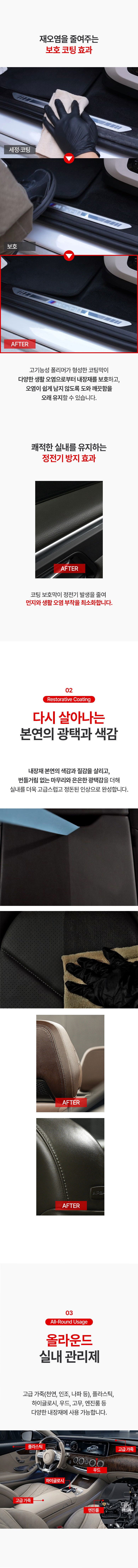 Deokeulraeseu Keulrin & Koteu Charyang Silnae Set Jeong Kotingje , 500 ml, 1 Pack (더클래스 클린 앤 코트 차량 실내 세정 코팅제, 500ml, 1개)