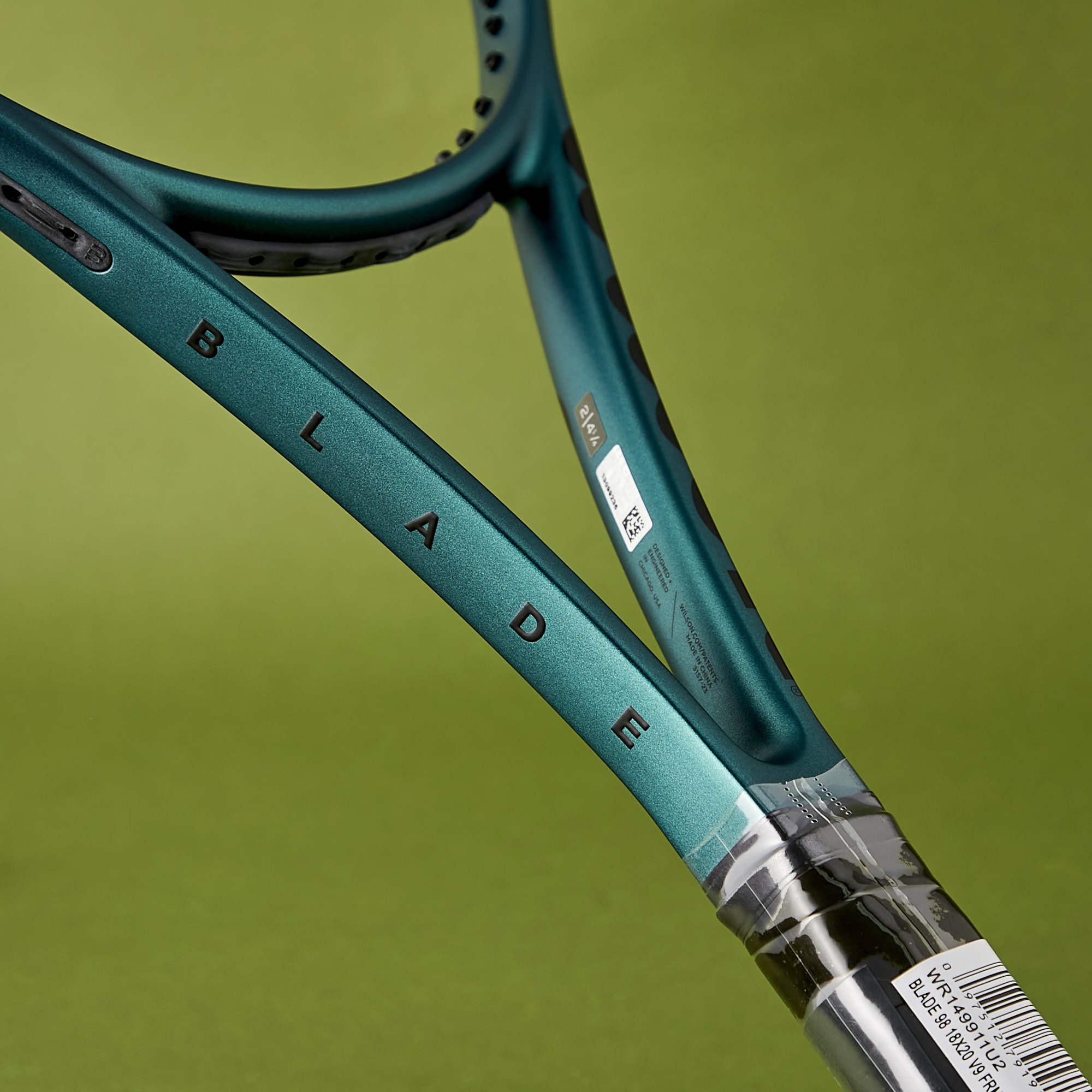 Wilson BLADE 98 18X20 V9 FRM G2, WR149911U2, 1個, Black + Green