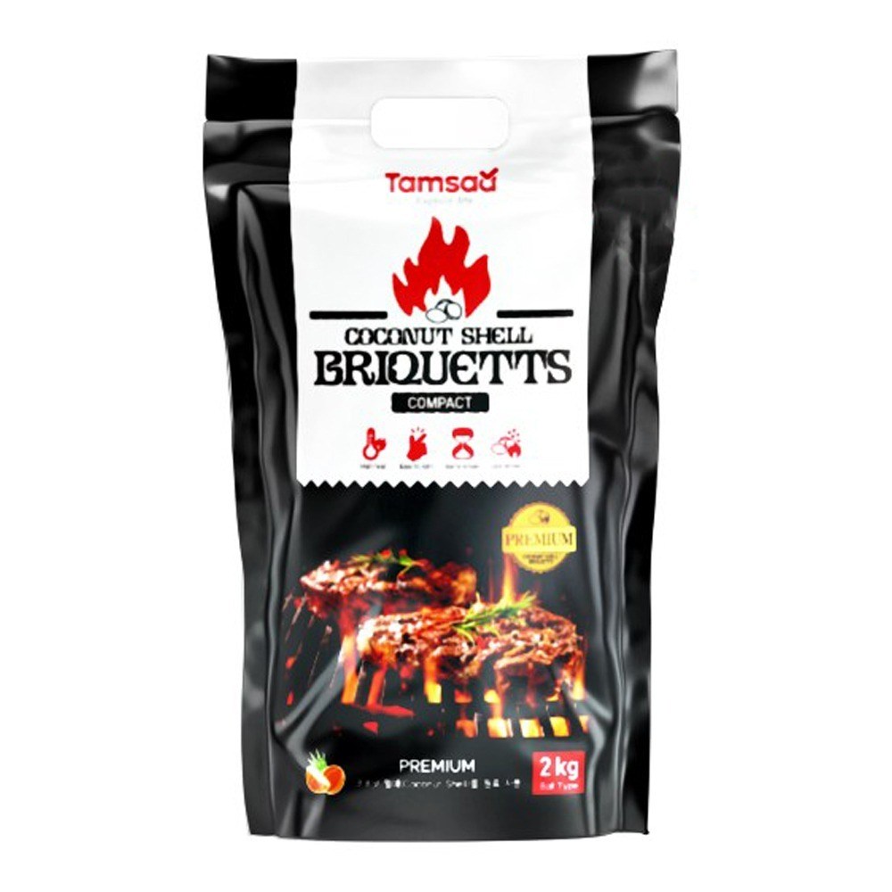 Tamsaa 椰殼炭塊烤肉用, 2kg, 1包- 露營廚房用品| 酷澎