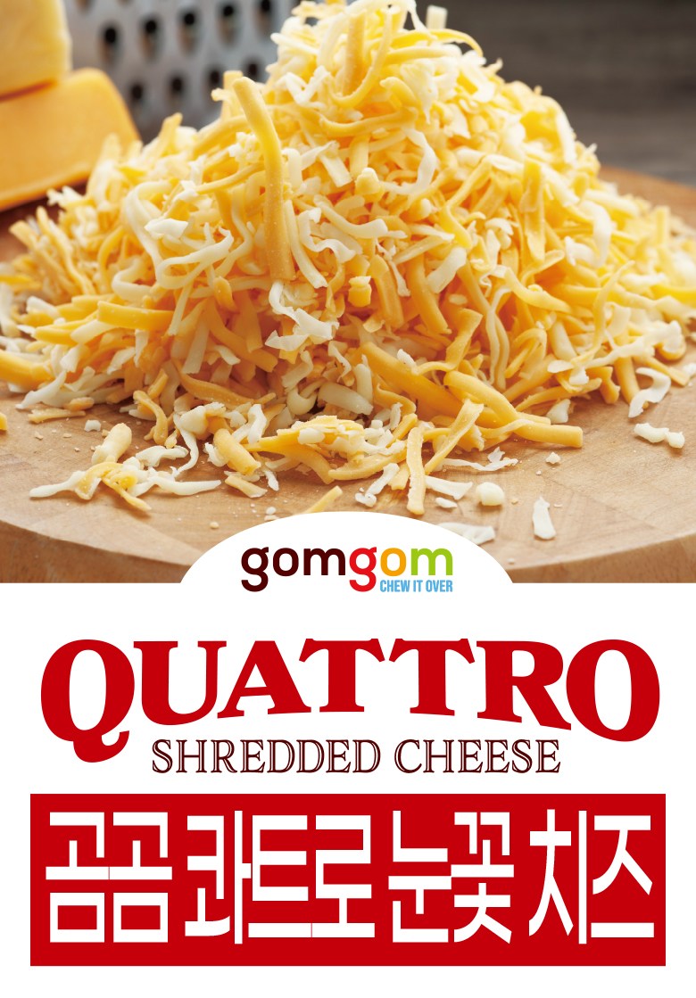 GuamPick Kwateu Nunkkot Cheese ( Frozen ), 500 g, 1 Pack (곰곰 콰트로 눈꽃치즈 (냉동), 500g, 1개)